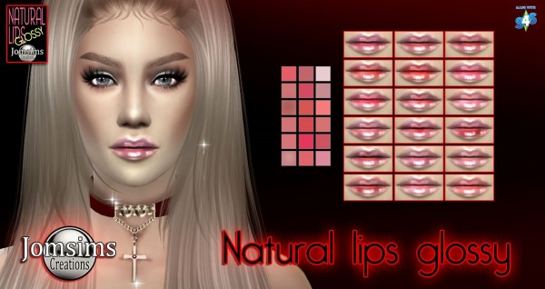  Jom Sims Creations: Natural gloss lips