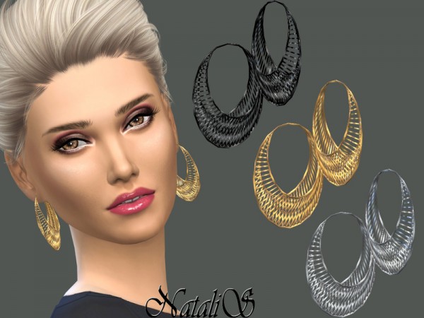  The Sims Resource: Mesh Hoop Earrings by NataliS