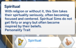  Mod The Sims: Spiritual Custom Trait by kateintheAM
