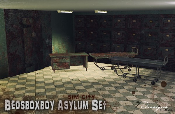 Sims 4 Designs: Beosboxboy Simcity Asylum Set