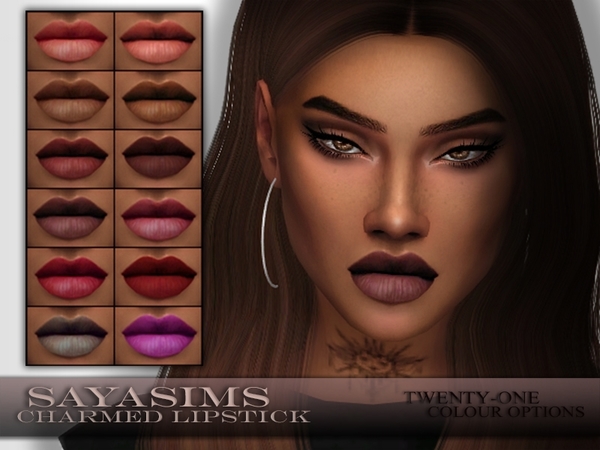  The Sims Resource: Charmed Lipstick by SayaSims