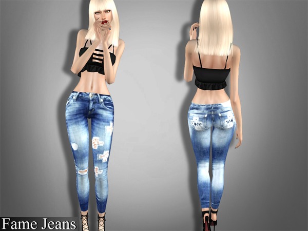  The Sims Resource: Fame Jeans by Genius666