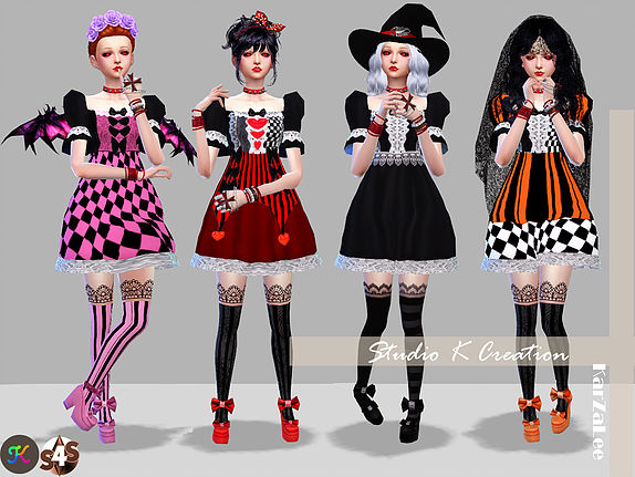 Studio K Creation: Clown dress • Sims 4 Downloads