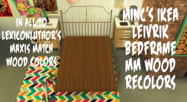  Sims 4 Studio: Minc’s Leirvik Bedframe Recolores