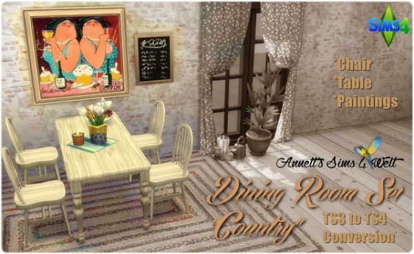  Annett`s Sims 4 Welt: Dining Room Set Country