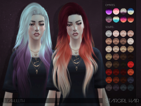  The Sims Resource: LeahLillith Stargirl Hairstyle