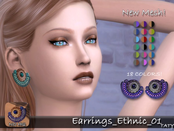  The Sims Resource: Earrings Ethnic 01 by Taty