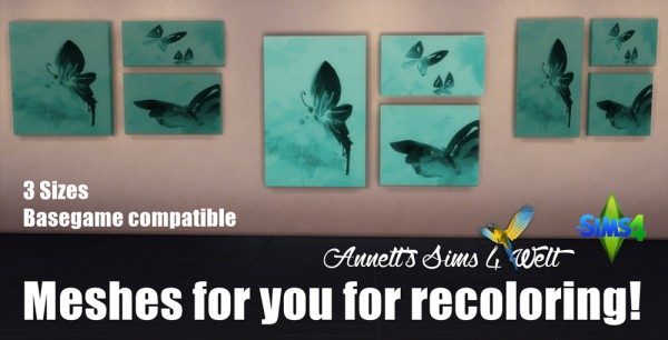  Annett`s Sims 4 Welt: Pictures Mesh for you for recoloring!   Mesh A