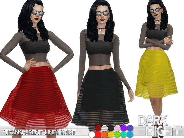  The Sims Resource: Transparent Lines Skirt by DarkNighTt
