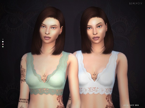  The Sims Resource: Julia Lace Bra Set by serenity cc