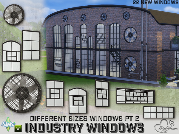  The Sims Resource: Industry Windows pt 2 by BuffSumm