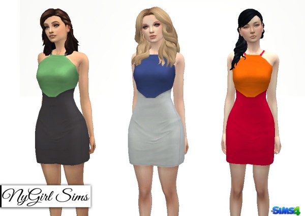  NY Girl Sims: Folded Crop Mini Dress