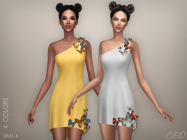  BEO Creations: BUTTERFLIES multicolor short dress