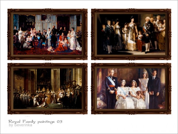  Sims by Severinka: Royal Family paintings