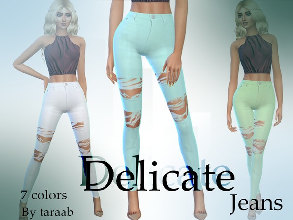  The Sims Resource: Delicate Jeans by taraab