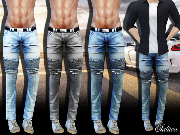  The Sims Resource: Men Casual Style Jeans by Saliwa