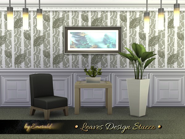  The Sims Resource: Leaves Design Stucco by emerald