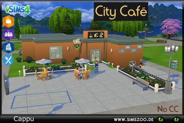  Blackys Sims 4 Zoo: City Cafe by Cappu