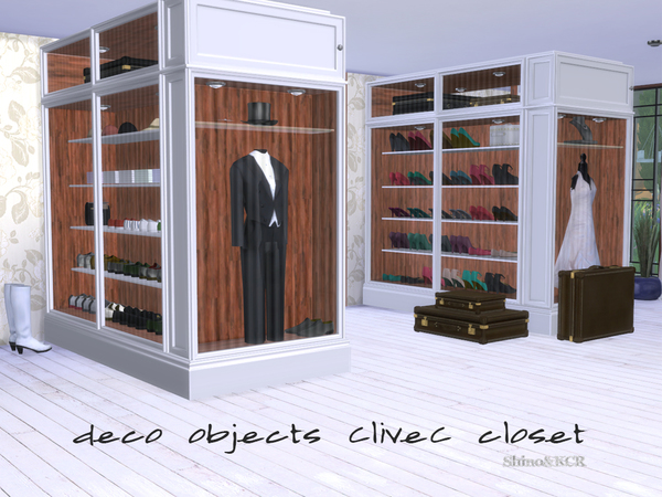  The Sims Resource: Bedroom Closet CliveC Deco by Shino KCR