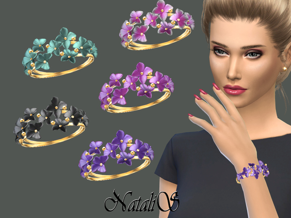  The Sims Resource: Flower shape gentle bracelet by NataliS