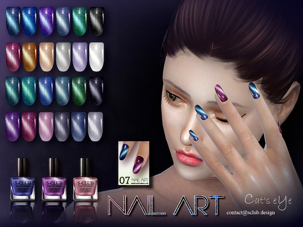  The Sims Resource: Nail Art N07 by S Club