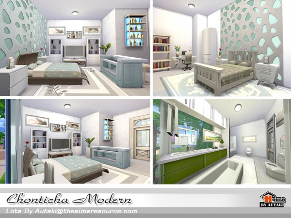  The Sims Resource: Chonticha Modern house by Autaki