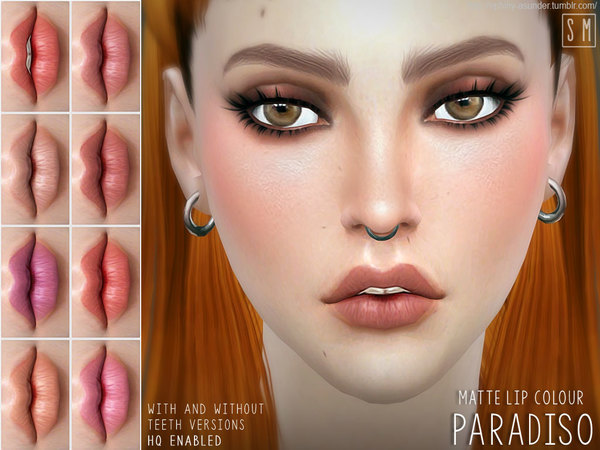  The Sims Resource: Powdered Sugar   Matte Lip Colour by Screaming Mustard