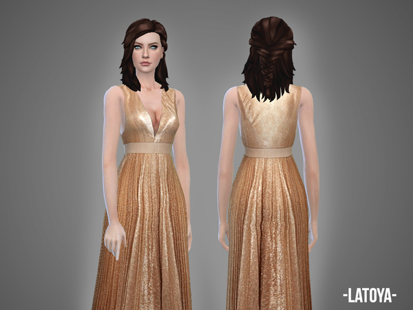  The Sims Resource: Latoya   gown by April