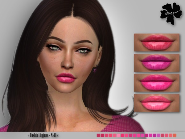  The Sims Resource: Fushia Lipgloss N40 by IzzieMcFire