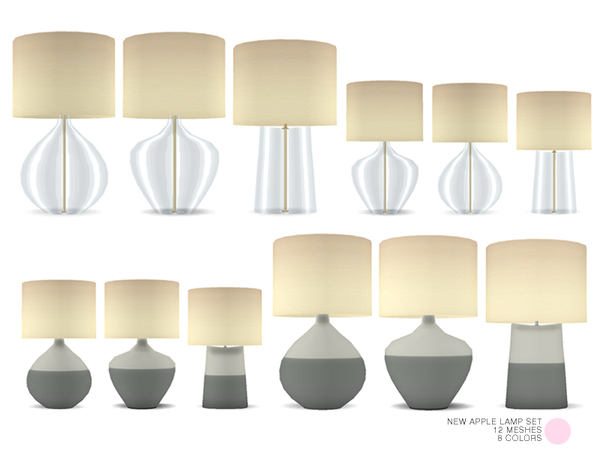 The Sims Resource: New Apple Lamp Set by DOT