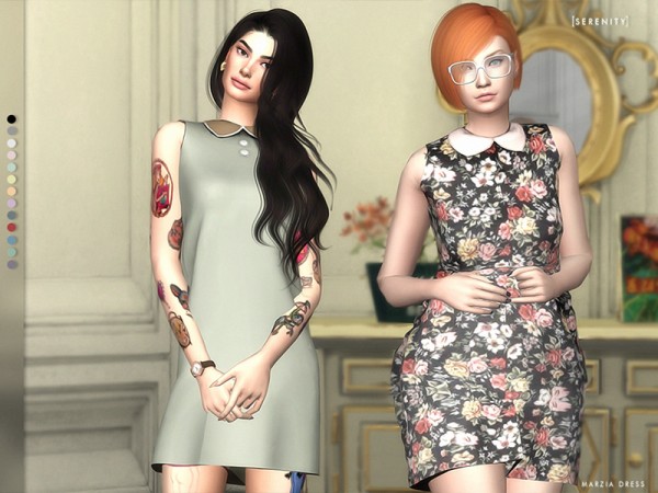  The Sims Resource: Marzia Dress by serenity cc