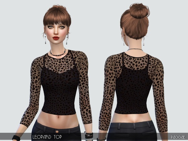  The Sims Resource: Leopard top by Paogae