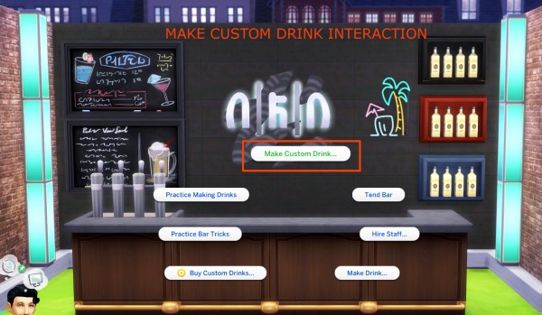  Mod The Sims: Custom Drink Interactions  by TheFoodGroup