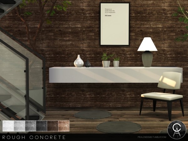  The Sims Resource: Rough Concrete by Pralinesims