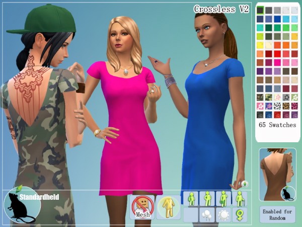  Simsworkshop: Crossless dress V2 by Standardheld