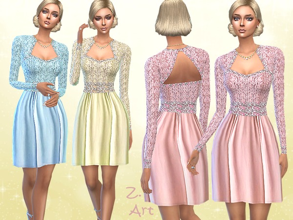  The Sims Resource: Squares Dress by bukovka