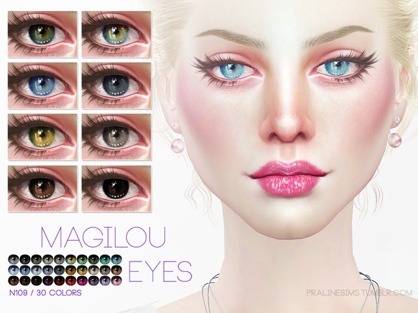  The Sims Resource: Magilou Eyes N109 by Pralinesims