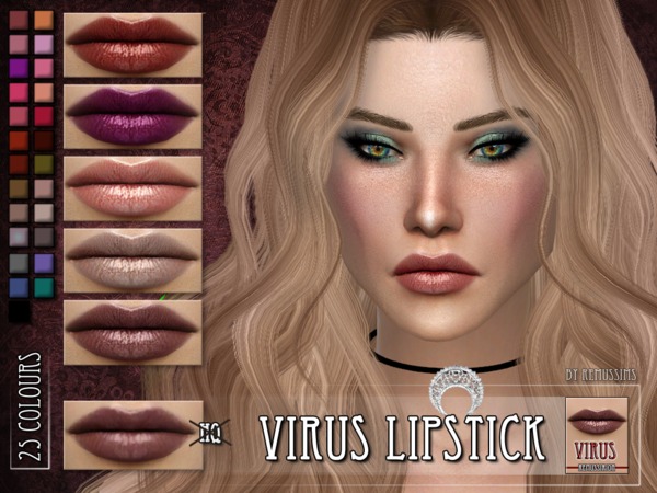  The Sims Resource: Virus Lipstick by RemusSirion