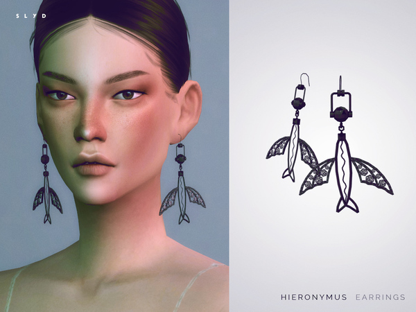  The Sims Resource: Hieronymus Earrings by SLYD