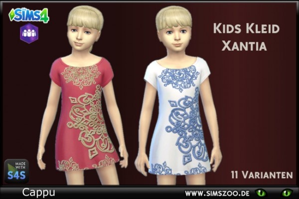  Blackys Sims 4 Zoo: Dress Xantia by Cappu