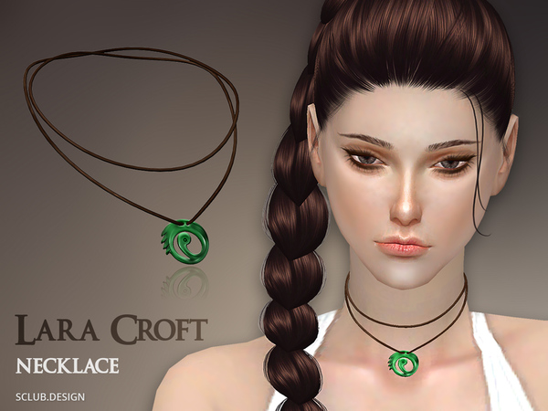  The Sims Resource: Lara Croft Necklace by S Club