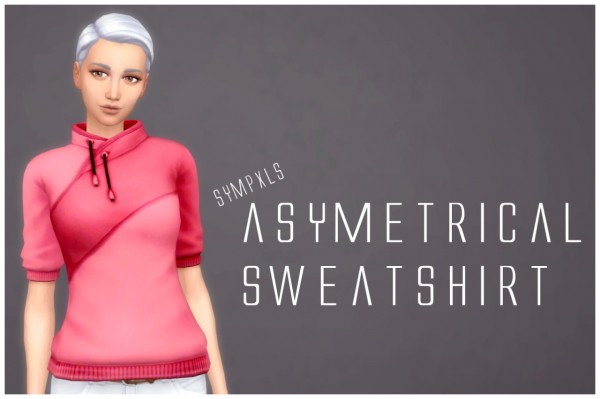  Simsworkshop: Asymmetrical Sweatshirt by Sympxls