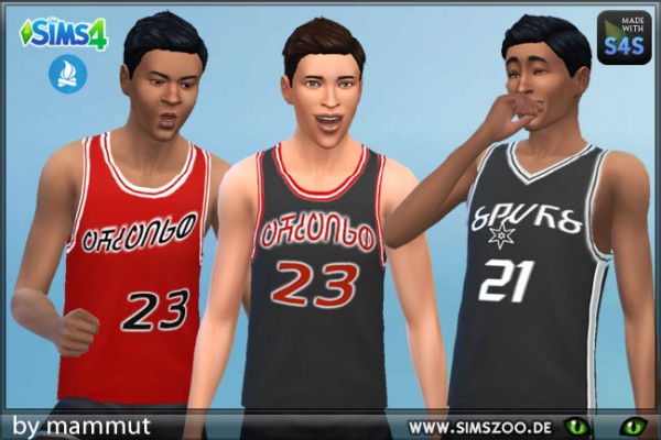  Blackys Sims 4 Zoo: Basketball shirt for him by mammut