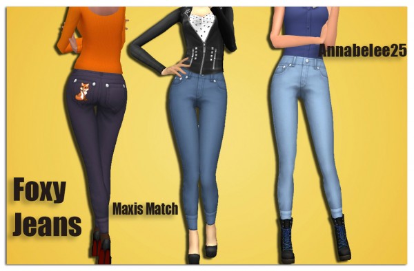  Simsworkshop: Foxy Jeans by Annabellee25