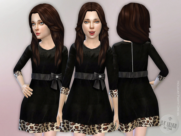  The Sims Resource: Holiday Party Dress by lillka