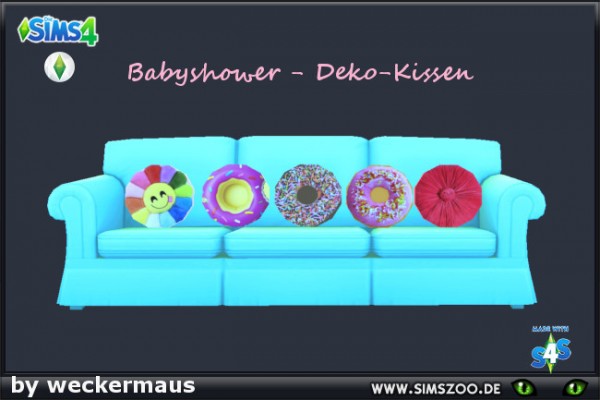  Blackys Sims 4 Zoo: Baby Shower Cushion Round by  weckermaus