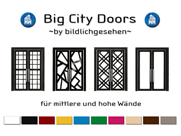  Akisima Sims Blog: Big City doors