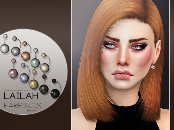  The Sims Resource: Lailah Earrings by Pralinesims