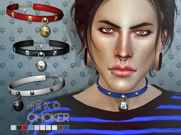  The Sims Resource: Neko Choker by Pralinesims