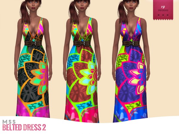  Simsworkshop: Belted Dress 2 by midnightskysims
